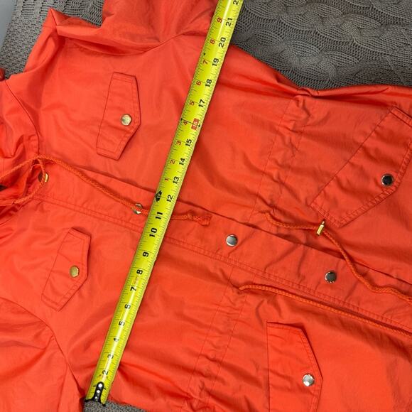 Boston Proper Hooded Vibrant Orange Utility Jacket - Picture 11 of 13